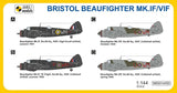 Mark I 1/144 Bristol Beaufighter Mk IF/VIF No.68 Squadron RAF Fighter Kit (w/Resin)