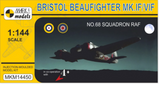 Mark I 1/144 Bristol Beaufighter Mk IF/VIF No.68 Squadron RAF Fighter Kit (w/Resin)
