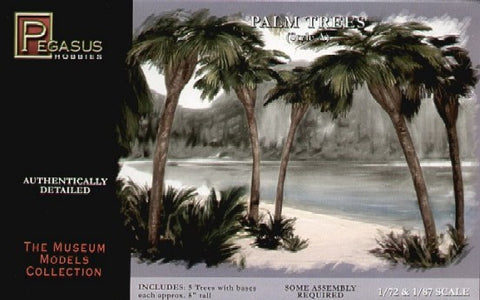 Pegasus Military 1/72-1/87 Palm Trees 5" w/Fan Leaf (5)