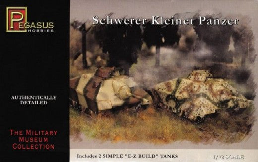 Pegasus Military 1/72 Schwerer Kleiner Panzer Tank (2) (Snap Kit)