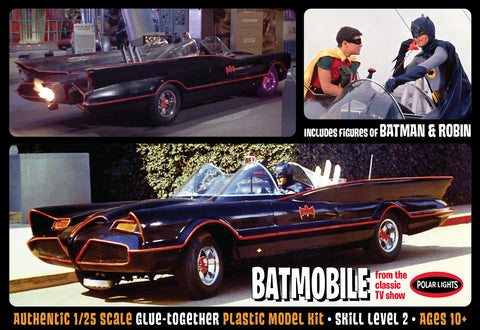 Polar Lights Model Cars 1/25 1966 Batmobile w/Batman & Robin Resin Figures Kit