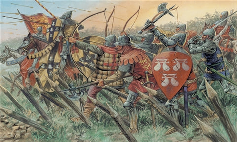Italeri Military 1/72 100 Years War: English Knights & Archers (8 Mtd & 18 Foot) Kit