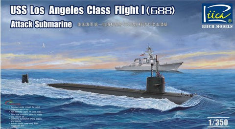 Riich Ship Models 1/350 USS Los Angeles Class Flight I (688) Attack Submarine Kit