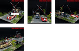 MiniArt Military 1/35 Railroad Crossing w/Cobblestone Sections, Track, Barriers & Semaphore Kit