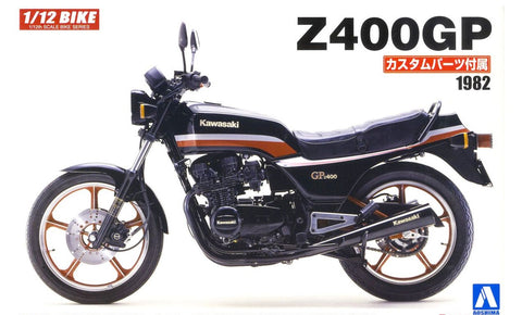 Aoshima Car Models 1/12 Kawasaki Z400GP Motorcycle w/Custom Parts Kit