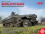ICM Military 1/35 WWII German SdKfz 251/1 Ausf A Armored Personnel Carrier (New Tool) Kit