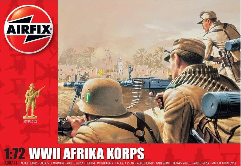 Airfix Military 1/72 WWII Afrika Corps Figure Set (48) Kit