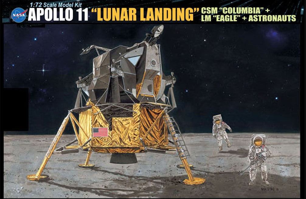 Dragon Space 1/72 NASA: Apollo 11 Lunar Landing CSM Columbia & Lunar Module Eagle (Re-Issue) Kit