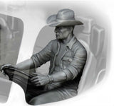 Master Box Cars 1/24 Mike Barrington Trucker Sitting wearing Cowboy Hat & Denim Jacket Kit