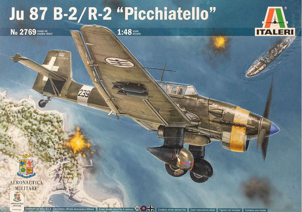 Italeri Aircraft 1/48 JuB2/R2 Picchiatello Dive Bomber Kit
