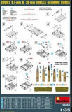 MiniArt Military Models 1/35 Soviet 57mm & 76mm Shells w/Ammo Boxes Kit