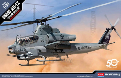 Academy Aircraft 1/35 AH1Z Shark Mouth USMC Attack Helicopter (New Tool) Kit