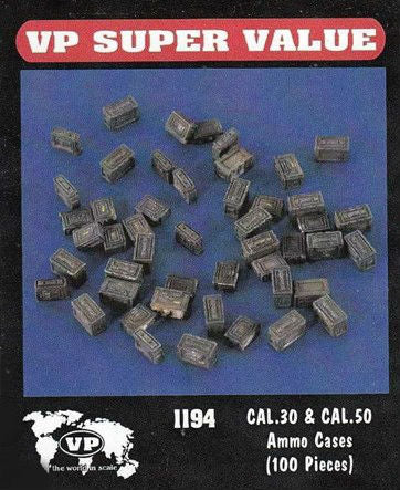 Verlinden Productopns 1/35 Cal .30 & Cal .50 Ammo Cases (100 pieces)