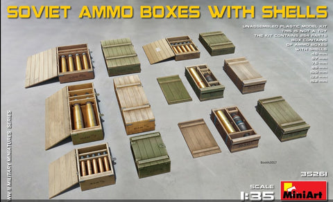 MiniArt Military 1/35 Soviet Ammo Boxes w/Shells Kit