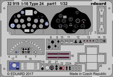 Eduard Details 1/32 Aircraft - I16 Type 24 for ICM (Painted)