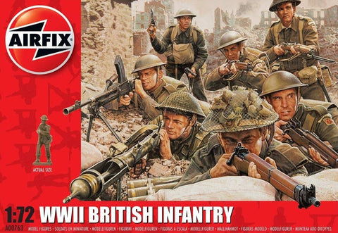 Airfix Military 1/72 WWII British Infantry Figure Set (48)