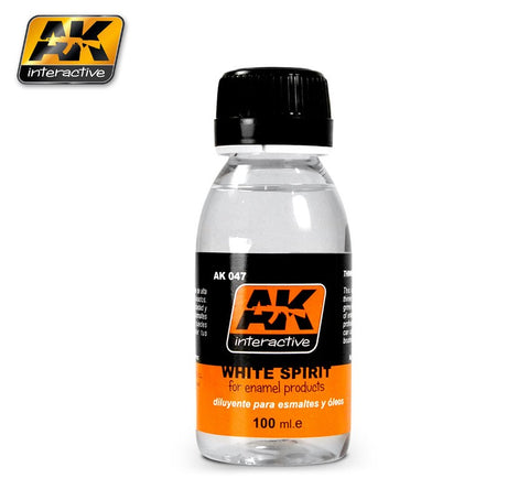 AK Interactive White Spirit Enamel Thinner 100ml Bottle