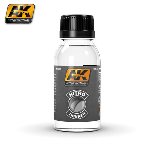 AK Interactive Nitro Thinner 100ml Bottle use w/Clear Colors