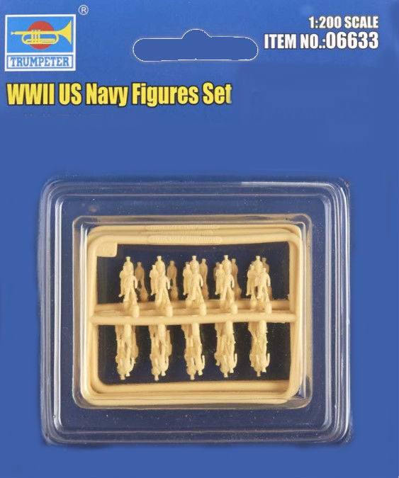 Trumpeter Ship Models 1/200 WWII USN Figure Set (60) Kit