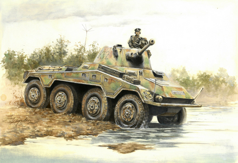Italeri Wargame 1/56 WWII SD.KFZ.234/2 PUMA Kit