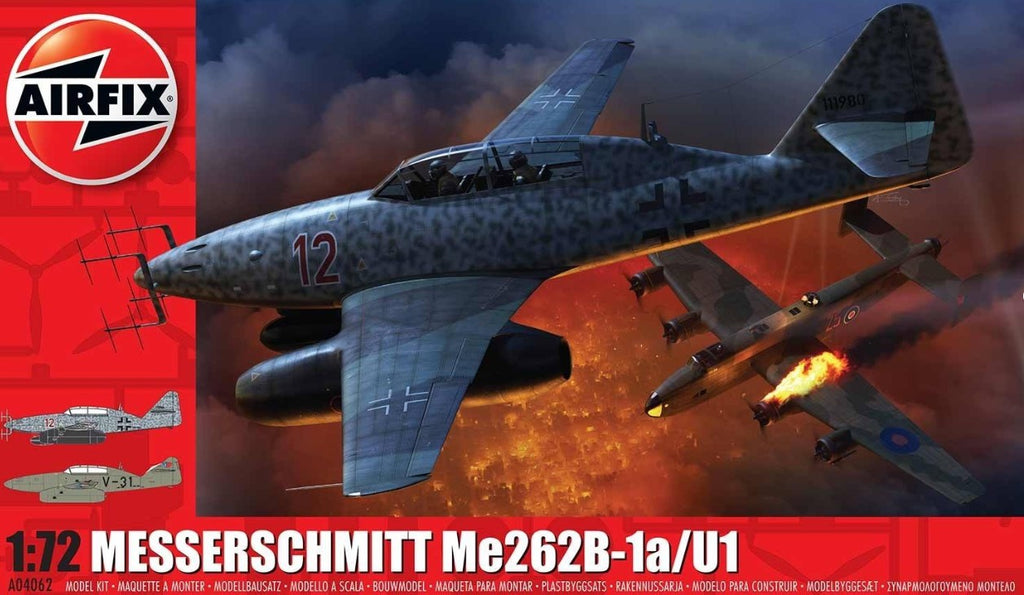 Airfix Aircraft 1/72 Messerschmitt Me262B1a Fighter Kit