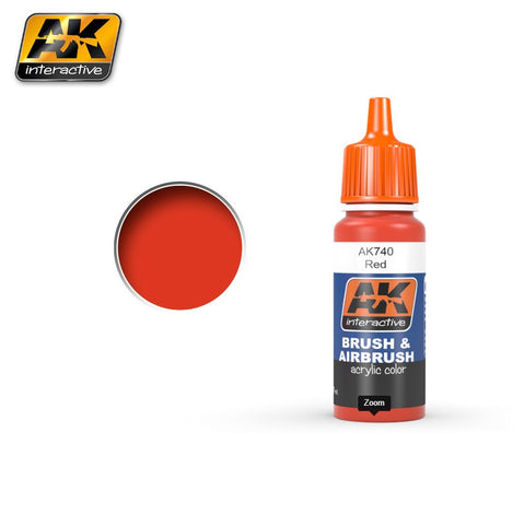 AK Interactive Red Acrylic Paint 17ml Bottle