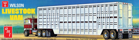 AMT Model Cars 1/25 Wilson Livestock Van Trailer Kit