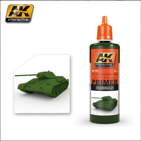 AK Interactive Russian Green Acrylic Primer 60ml Bottle