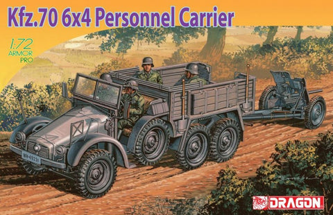 Dragon Military 1/72 Kfz 70 6x4 Personnel Carrier w/3.7cm PaK 35/36 Gun Kit