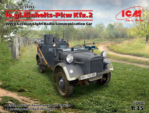 ICM Military Models 1/35 WWII German le.gl.Einheitz PkwKfz 2 Light Radio Car Kit