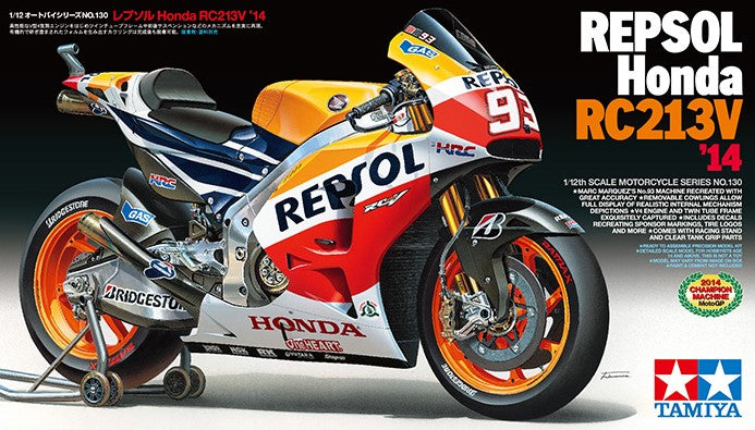 Tamiya Model Cars 1/12 Repsol Honda RC213V'14 Motorcycle Kit