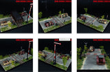 MiniArt Military 1/35 Railroad Crossing w/Cobblestone Sections, Track, Barriers & Semaphore Kit