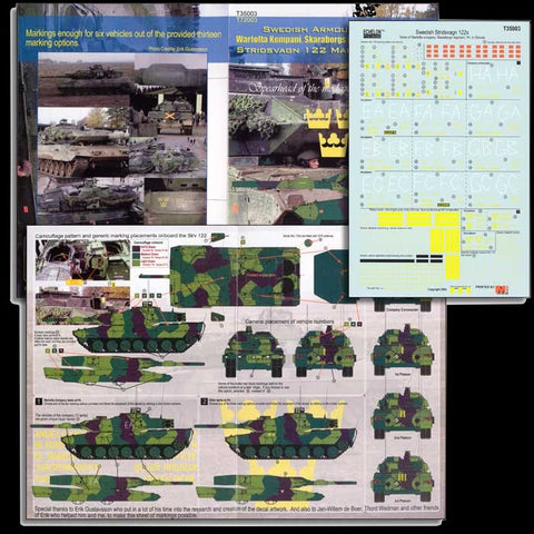 Echelon Decals 1/35 Swedish Armored Corps Stridsvagn 122 MBT