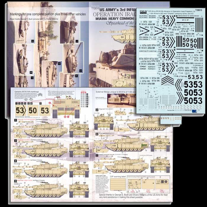 Echelon Decals 1/35 US 3rd Inf Div M1A1HA Abrams Pt3