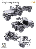 Takom Military 1/35 US Army 1/4-Ton Utility Truck w/Trailer & MP Figure (New Tool) Kit