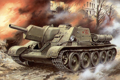 Unimodel Military 1/72 SU122 WWII Soviet Self-Propelled Gun Kit