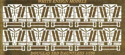 White Ensign Details 1/350 SBD3 Detail Set for 10 Aircraft Detail Set