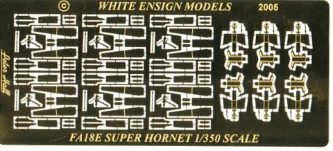 White Ensign Details 1/350 FA18E Hornet Detail Set w/Interior for 6 TSM Aircrafts