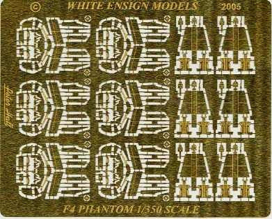 White Ensign Details 1/350 F4 Phantom Detail Set w/Interior for 6 TSM Aircrafts