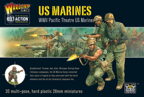 Warlord Games 28mm Bolt Action: WWII US Pacific Theatre Marines (30) Kit