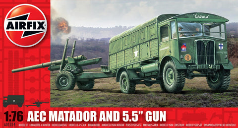 Airfix Military 1/76 AEC Matador 4x4 Truck & 5.5" Gun Kit