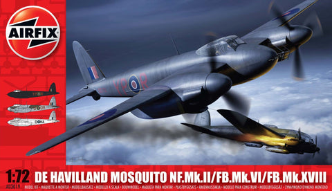 Airfix Aircraft 1/72 DeHavilland Mosquito MK II/VI/XVIII Aircraft Kit