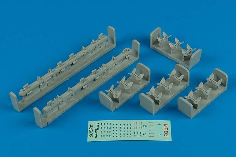 Aerobonus Details 1/48 MBD3 Soviet Multiple Bomb Racks