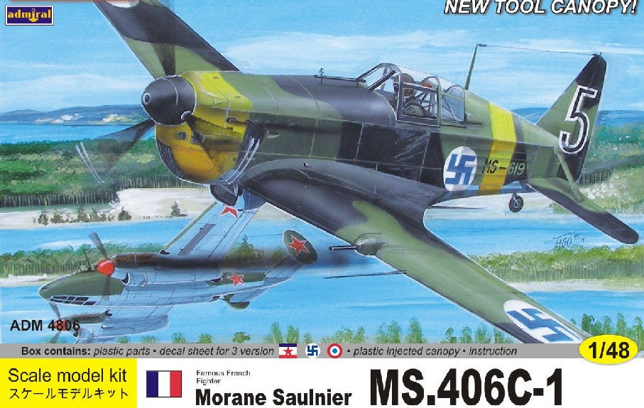 Admiral Models Aircraft 1/48 Morane Saulnier MS406C1 Fighter Kit