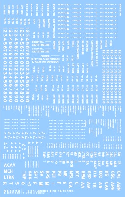 Archer Fine Transfers 1/35 US Military Vehicle Markings & Labeling (White)