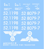 Archer Fine Transfers 1/35 BR52 Markings for TSM #210