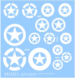 Archer Fine Transfers 1/35 M2/M3 Halftrack Stars (White)