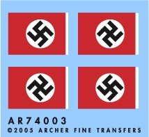 Archer Fine Transfers 1/72-1/76 German National Flags