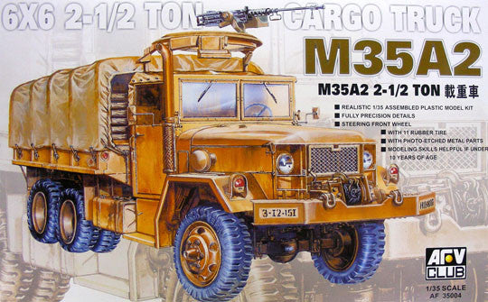 AFV Club Military 1/35 M35A2 2.5-Ton 6X6 Cargo Truck Kit