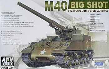 AFV Club Military 1/35 M40 Big Shot US 155mm Gun Motor Carriage Kit